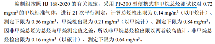 《固定污染源廢氣總烴、甲烷和非甲烷總烴的測定便攜式催化氧化-氫火焰離子化檢測器法》